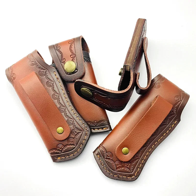 Estojo de Couro para Canivete Dobrável – Proteção e Estilo para Uso Outdoor