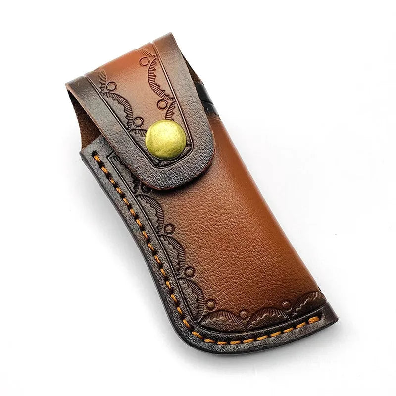 Estojo de Couro para Canivete Dobrável – Proteção e Estilo para Uso Outdoor