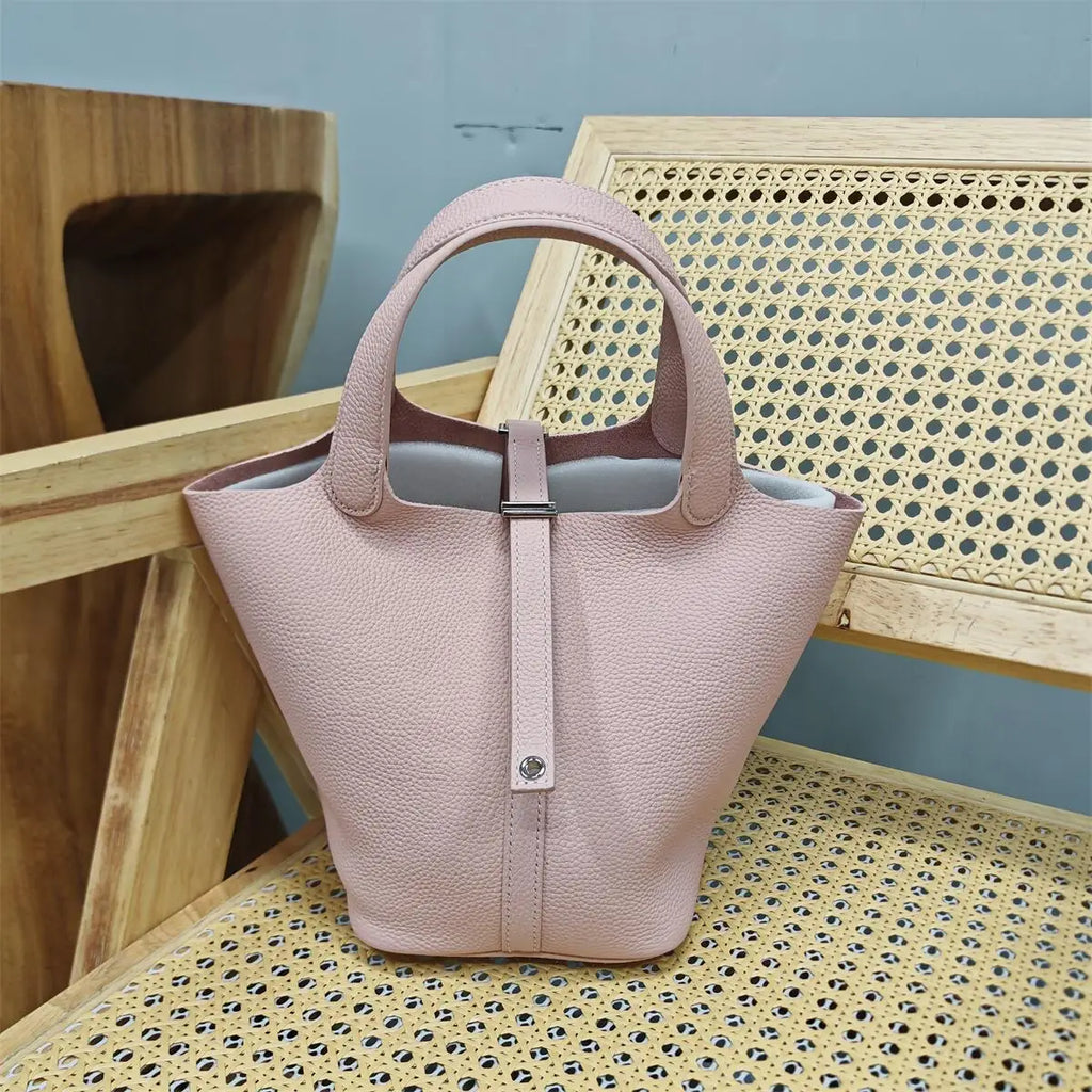 Bolsa Feminina em Couro Bovino Premium – Estilo Europeu, Design Casual com Alça Macia